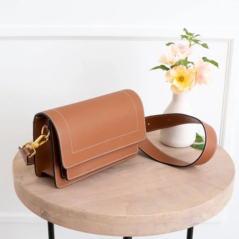 Ingrid Crossbody / Shoulder Bag - Leather - Cognac - Picture 1 of 12